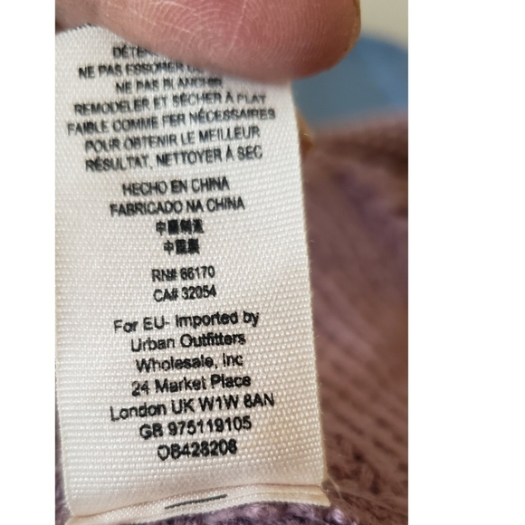 Free People Lilac Cold Shoulder Top Waffle Knit Boho Flowy Sweater XS TP Y2K - Picture 11 of 11